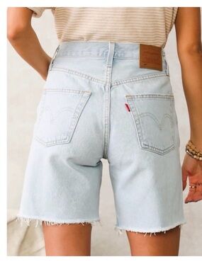 Levi's 501 Light Blue Denim Cutoff Shorts - Women's